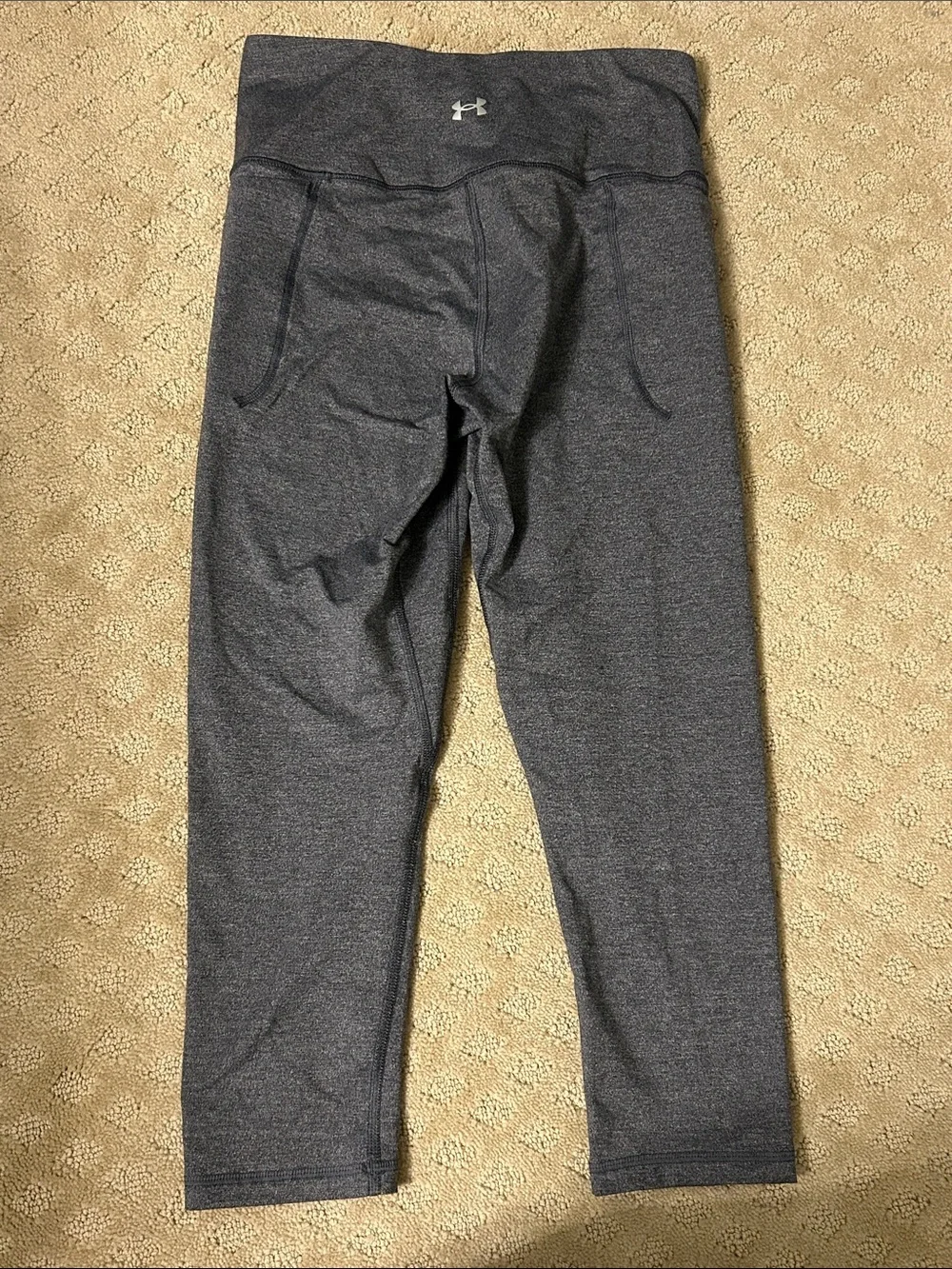 Under Armour Dark Heather Gray Leggings, Small